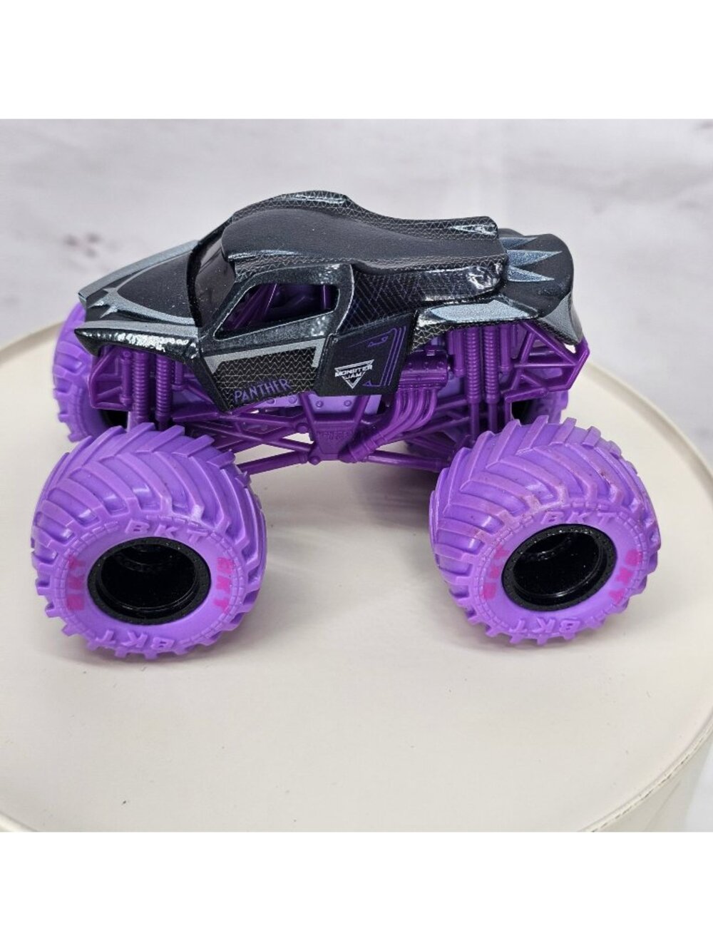 Black Panther Monster Truck Toy With Purple Tires & Black Detailing - Marvel Des